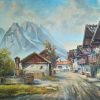 Vintage Oil Painting of Garmish by Schmid