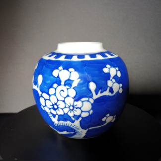 Blue and White Chinese Ginger Jar with Plum Blossom Republic Period